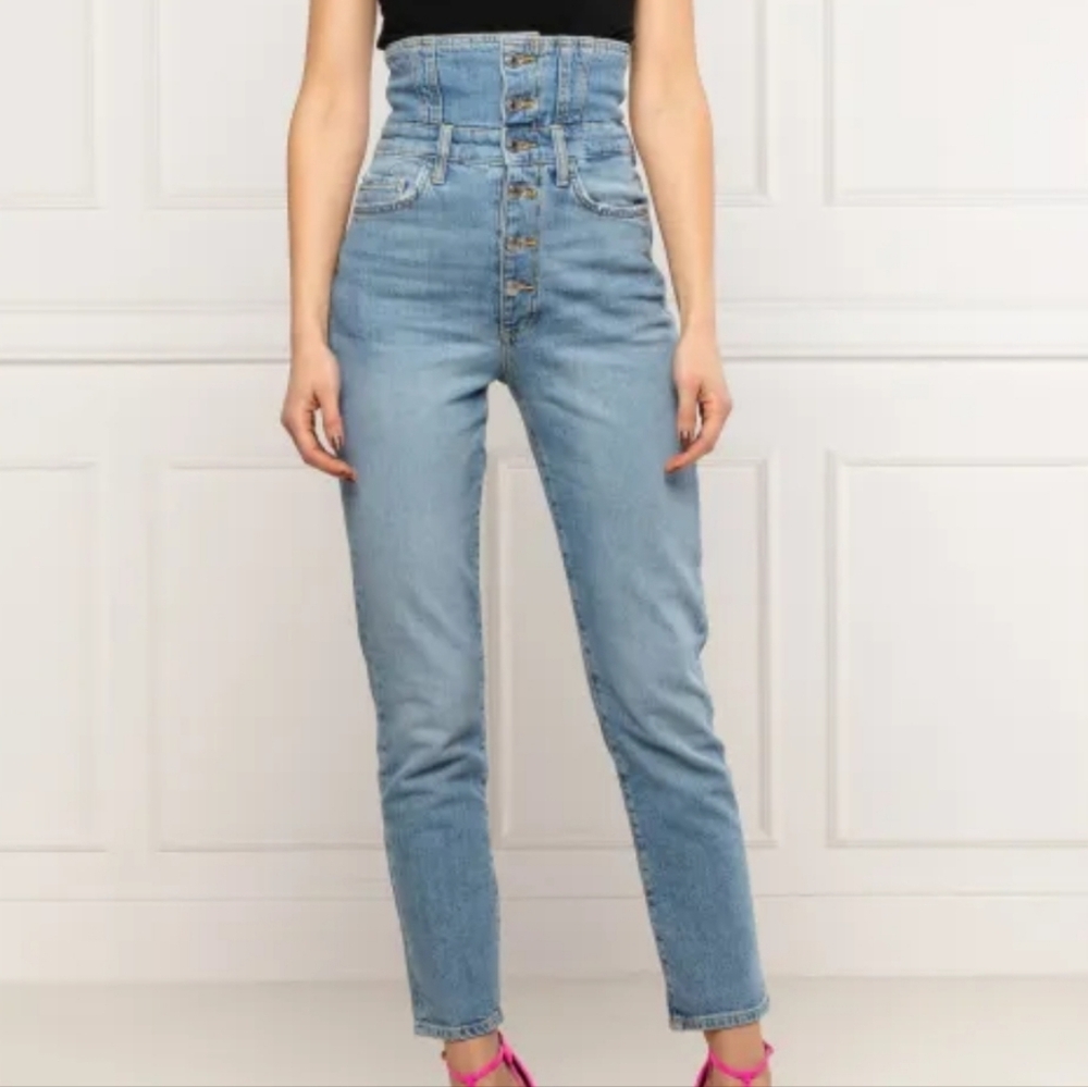 Guess High Rise  The IT Girl Pin Up Jeans Retro Corset Size 27